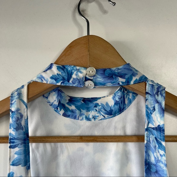 Show me your mumu v-right back sleeveless floral halter mini dress - Picture 9 of 9